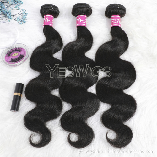 Unprocessed Indian Human Hair Double Weft Body Wave Bundles Wavy Indian Hair Double Weft Bundle Extensions Vendor Wholesale